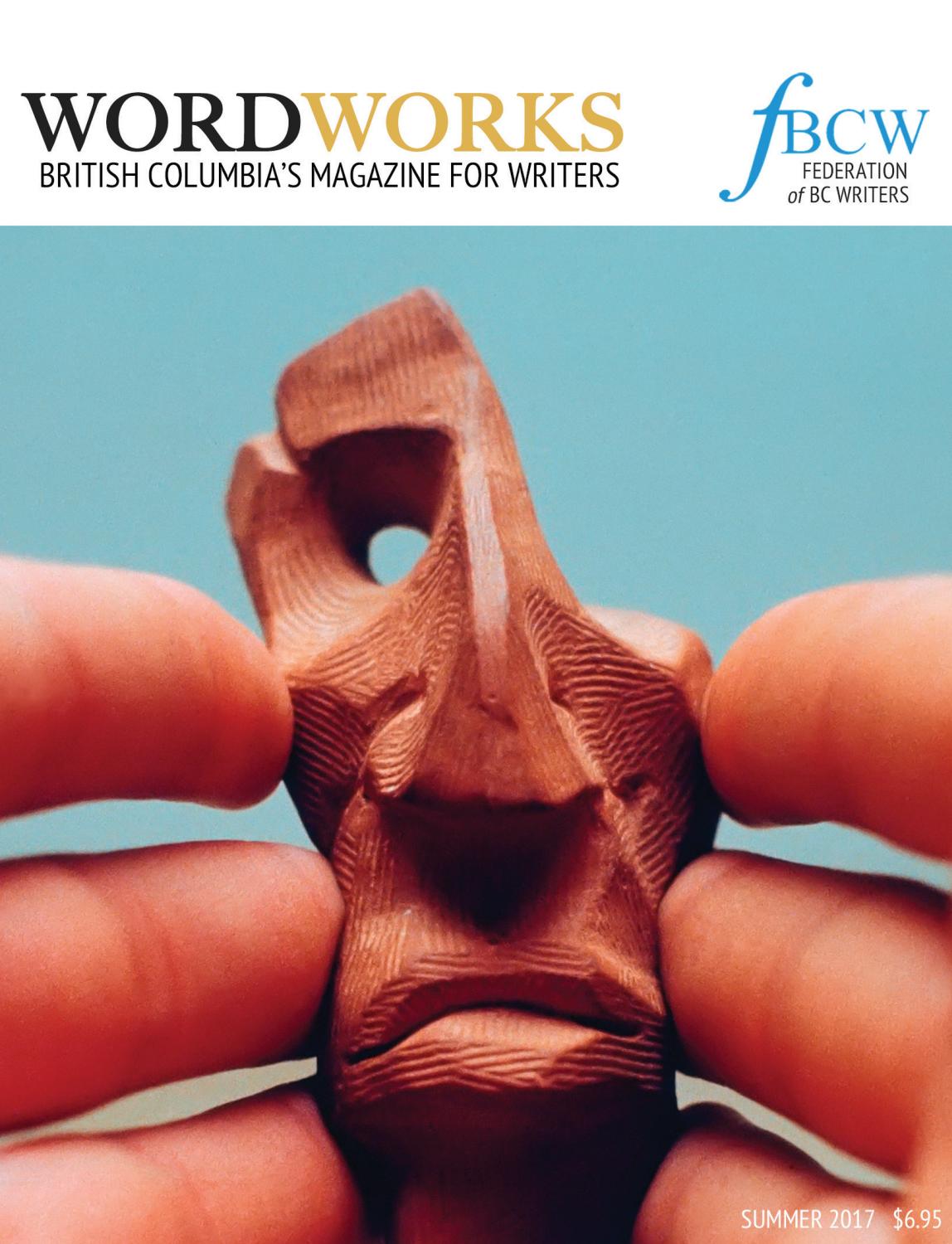 Magazine cover featuring a clay handmade mask
