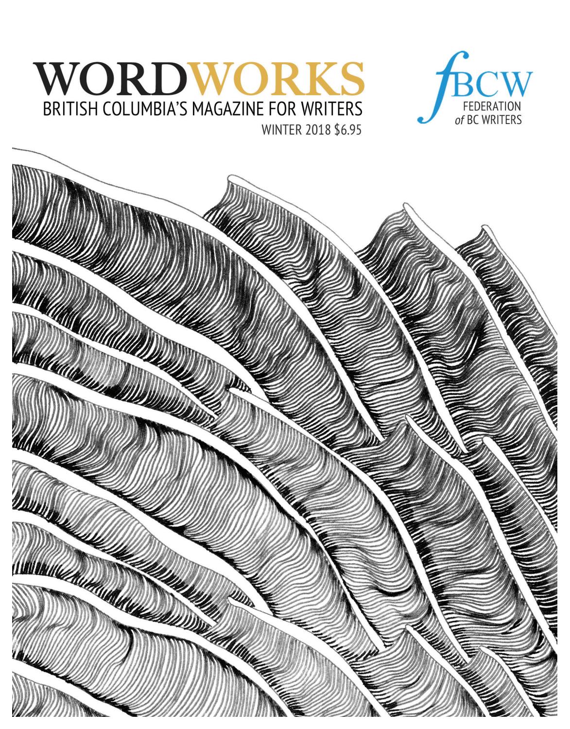 Magazine cover featuring drawn bird feathers