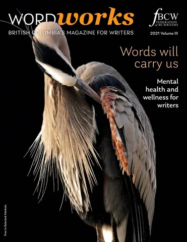 A magazine cover featuring a bird, a crane, on the front page